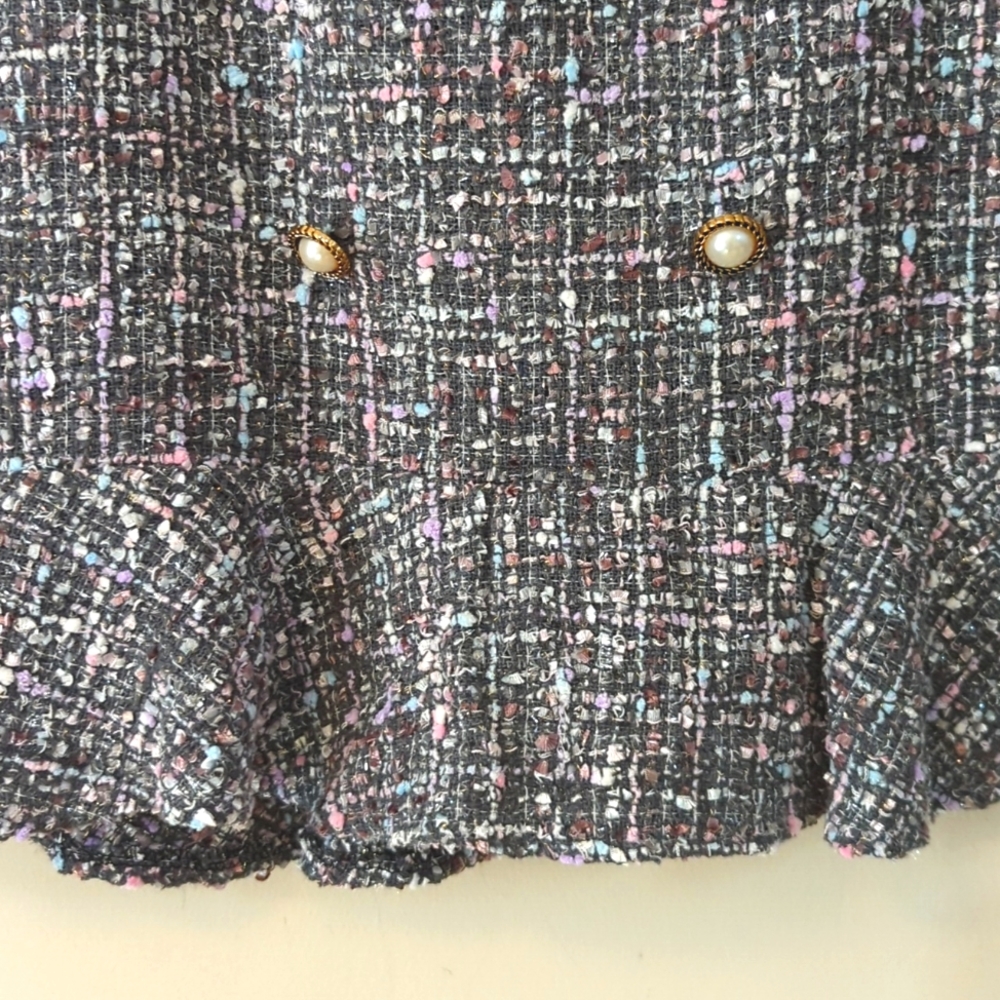 Storets Tweed Ruffle Bottom Skirt - Picture 9 of 14